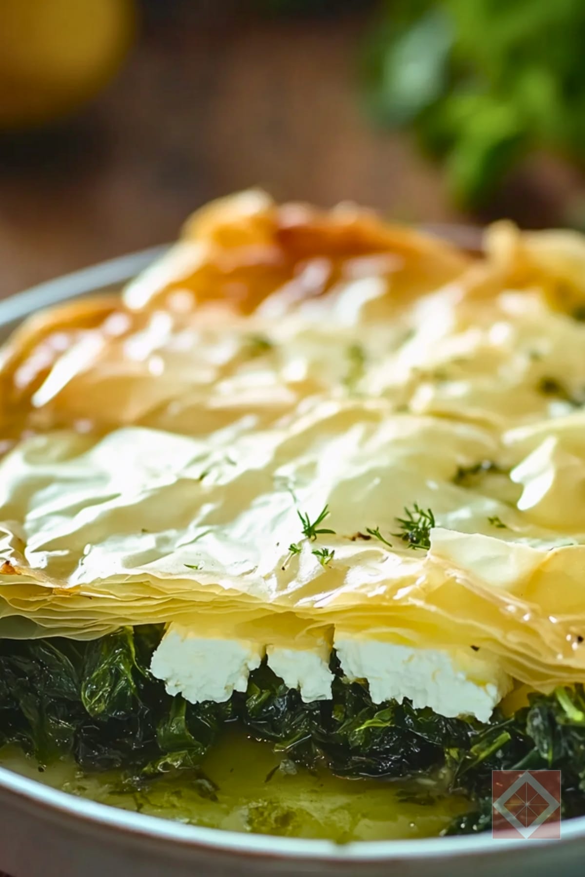 A Crispy, Cheesy Phyllo Pie Packed with Flavorful Greens 4 A Crispy, Cheesy Phyllo Pie Packed with Flavorful Greens - Cheesy Phyllo Pie pin 2 midia
