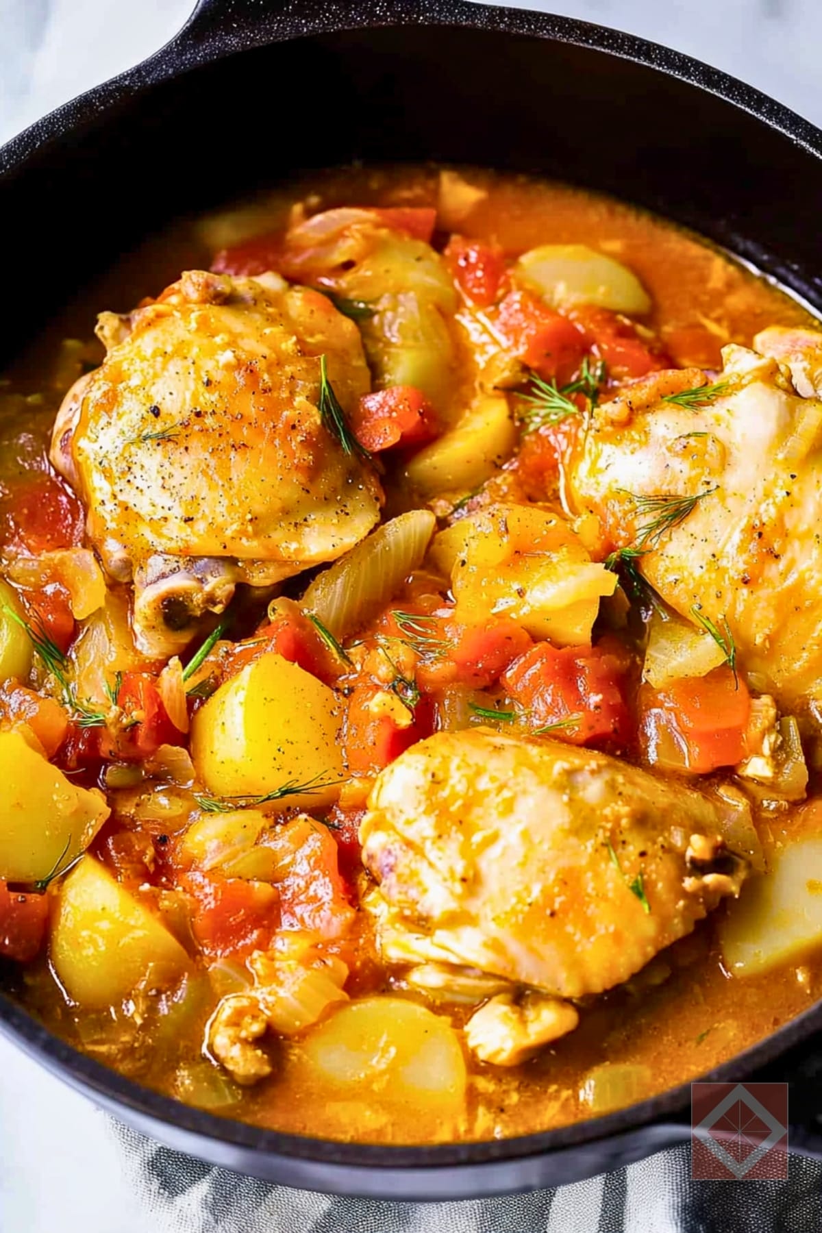 one-pot chicken bouillabaisse that tastes like a french vacation on a weeknight - Chicken Bouillabaisse pin 1 midia
