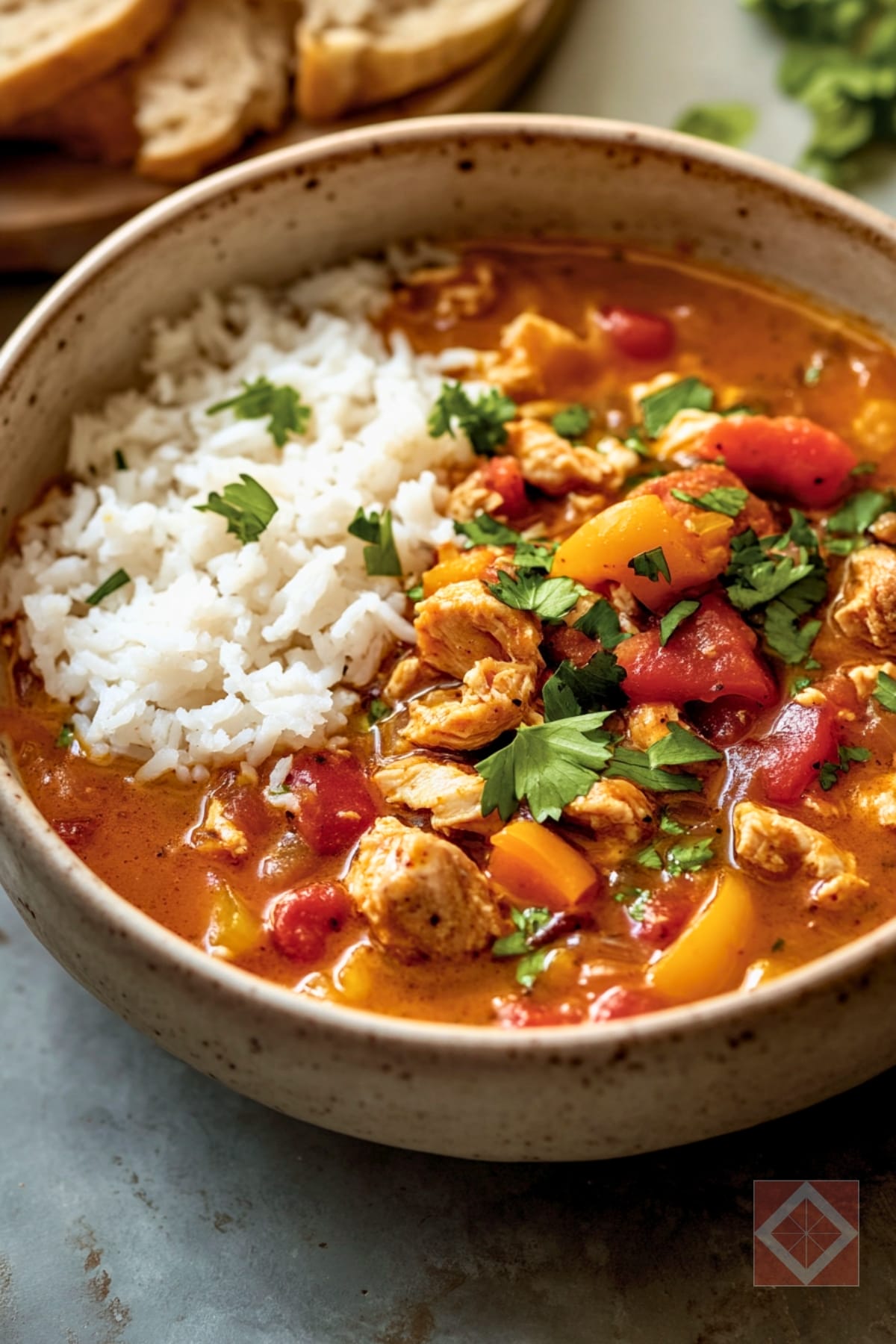 A Simple Take on Cajun Comfort Food: Instant Chicken Gumbo - Chicken Gumbo pin 1 midia