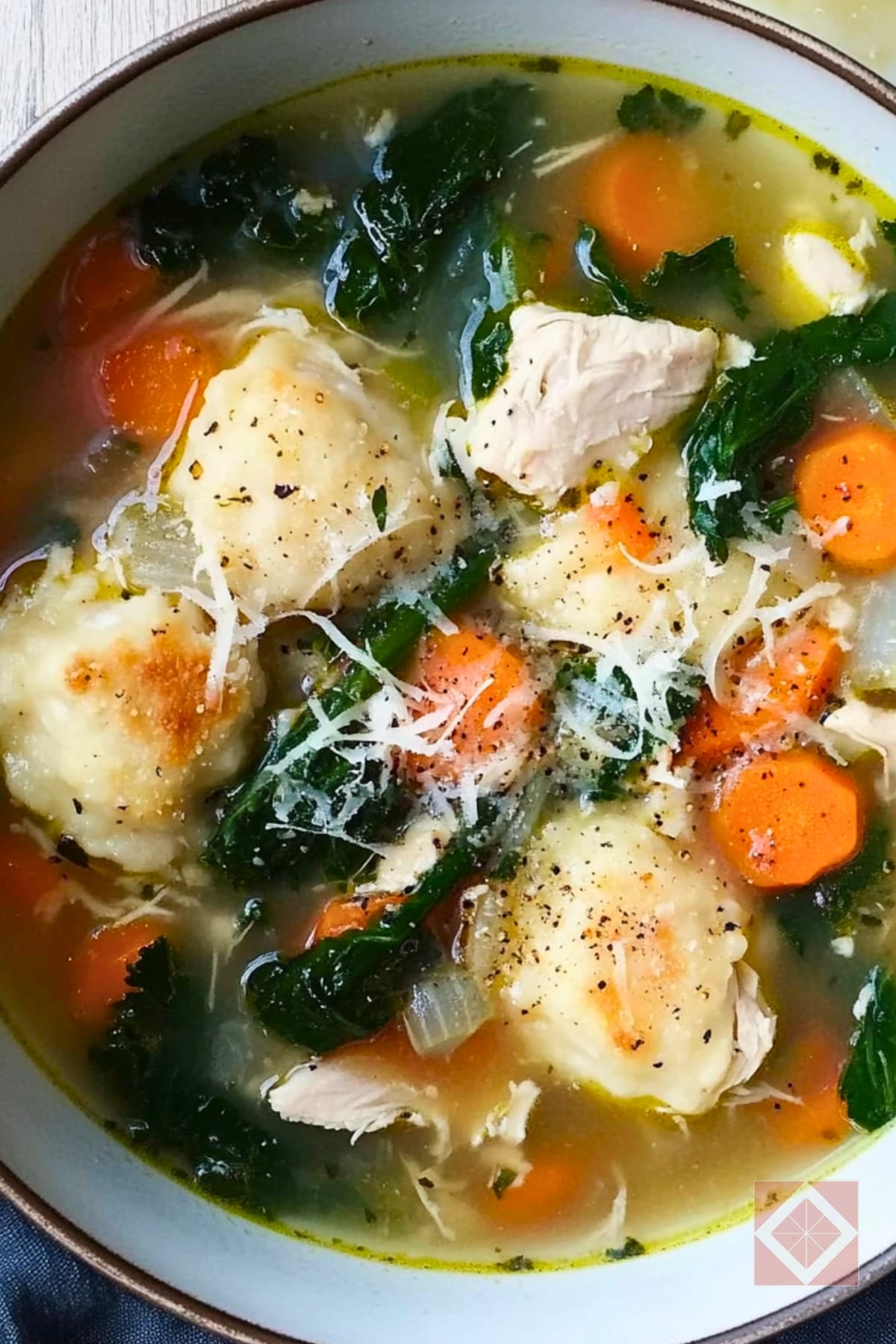 Easy One Pot Recipe Chicken Soup with Parmesan Dumplings 2 Easy One Pot Recipe Chicken Soup with Parmesan Dumplings - Chicken Soup with Parmesan Dumplings pin 1 midia