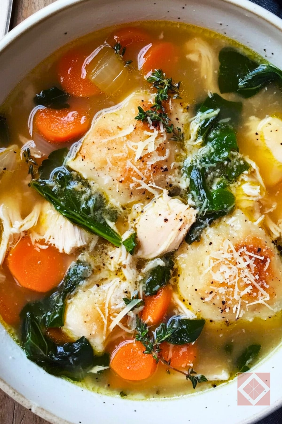 Easy One Pot Recipe Chicken Soup with Parmesan Dumplings 3 Easy One Pot Recipe Chicken Soup with Parmesan Dumplings - Chicken Soup with Parmesan Dumplings pin 2 midia