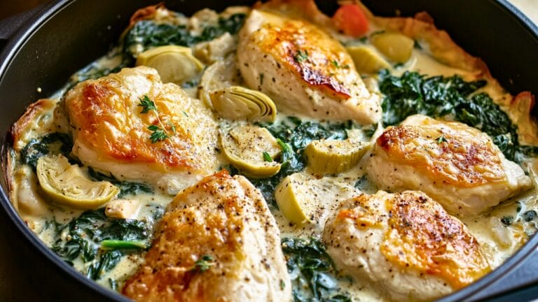 Easy Chicken, Spinach & Artichoke One-Pot Recipe Without the Mess 9 Easy Chicken, Spinach & Artichoke One-Pot Recipe Without the Mess - Chicken Spinach and Artichoke One Pot midia