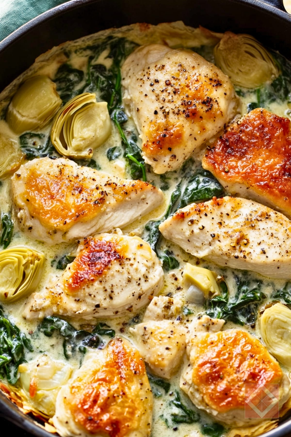 Easy Chicken, Spinach & Artichoke One-Pot Recipe Without the Mess 3 Easy Chicken, Spinach & Artichoke One-Pot Recipe Without the Mess - Chicken Spinach and Artichoke One Pot pin 2 midia