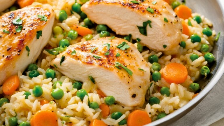 Easy Chicken & Rice with Carrots & Peas One-Pot Recipe for Families 2 Easy Chicken & Rice with Carrots & Peas One-Pot Recipe for Families - Chicken and Rice with Carrots and Peas midia
