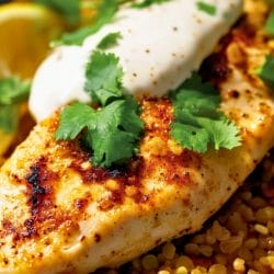 Easy Chicken with Spiced Freekeh, Cilantro & Lemon Dinner Recipe 4 Easy Chicken with Spiced Freekeh, Cilantro & Lemon Dinner Recipe - Chicken with Spiced Freekeh Cilantro and Lemon midia