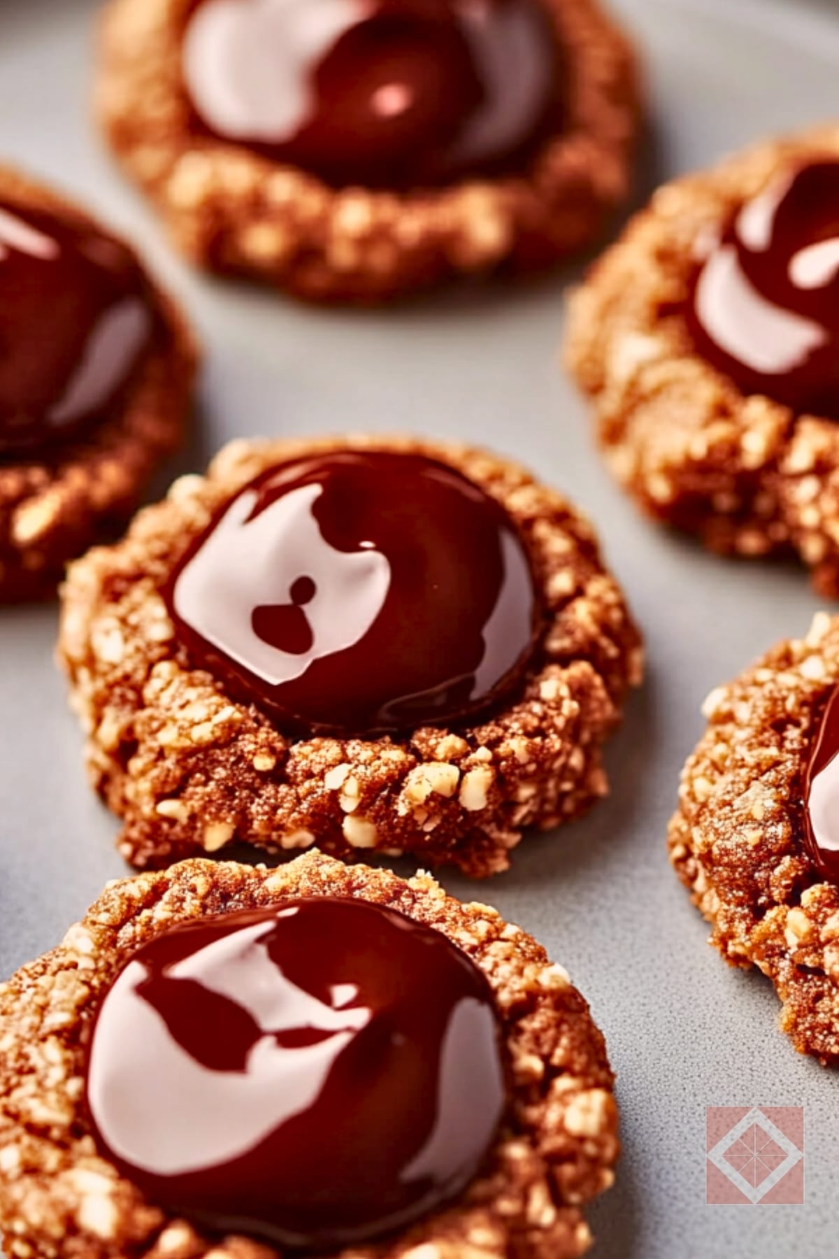 Soft & Chewy Chocolate Thumbprint Cookies 4 Soft & Chewy Chocolate Thumbprint Cookies - Chocolate Hazelnut Thumbprint Cookies pin 2 midia