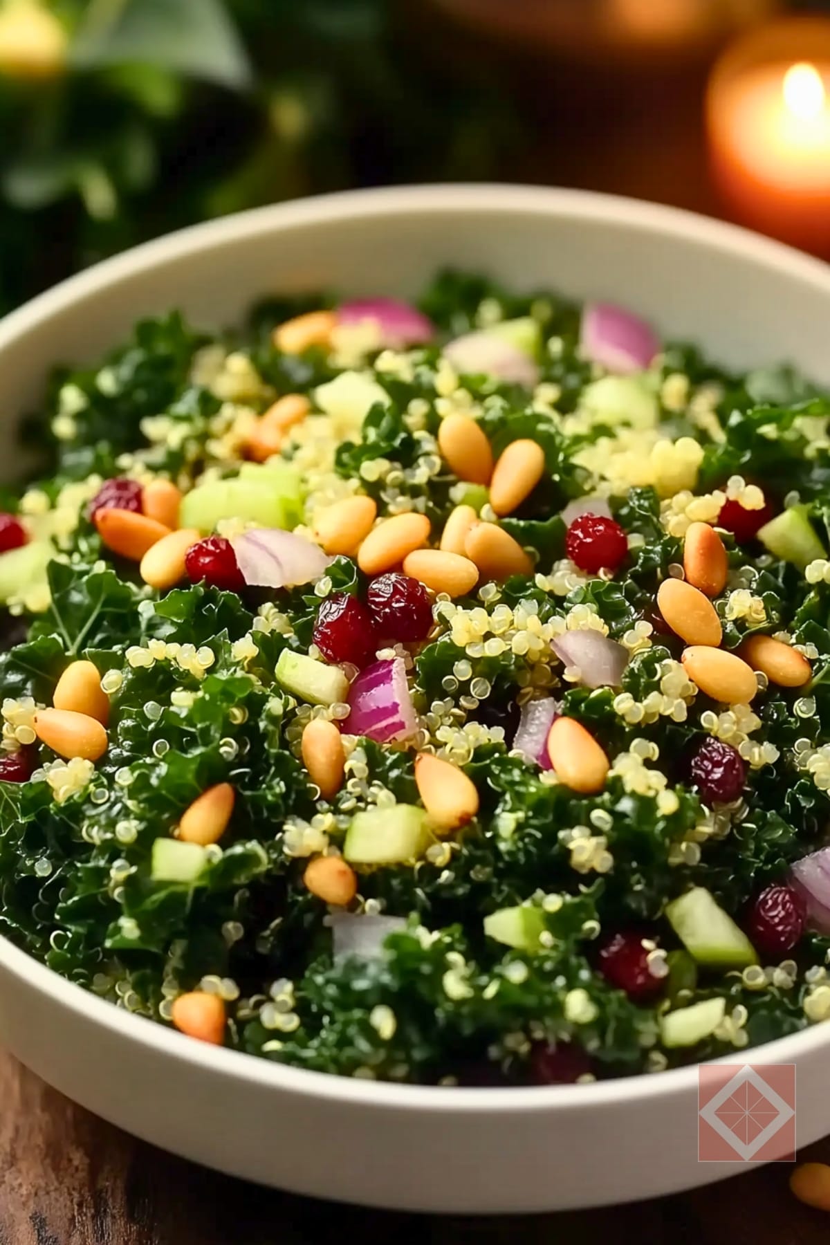 Healthy Anti-Inflammation Kale & Quinoa Salad 4 Healthy Anti-Inflammation Kale & Quinoa Salad - Chopped Kale Salad pin 2 midia