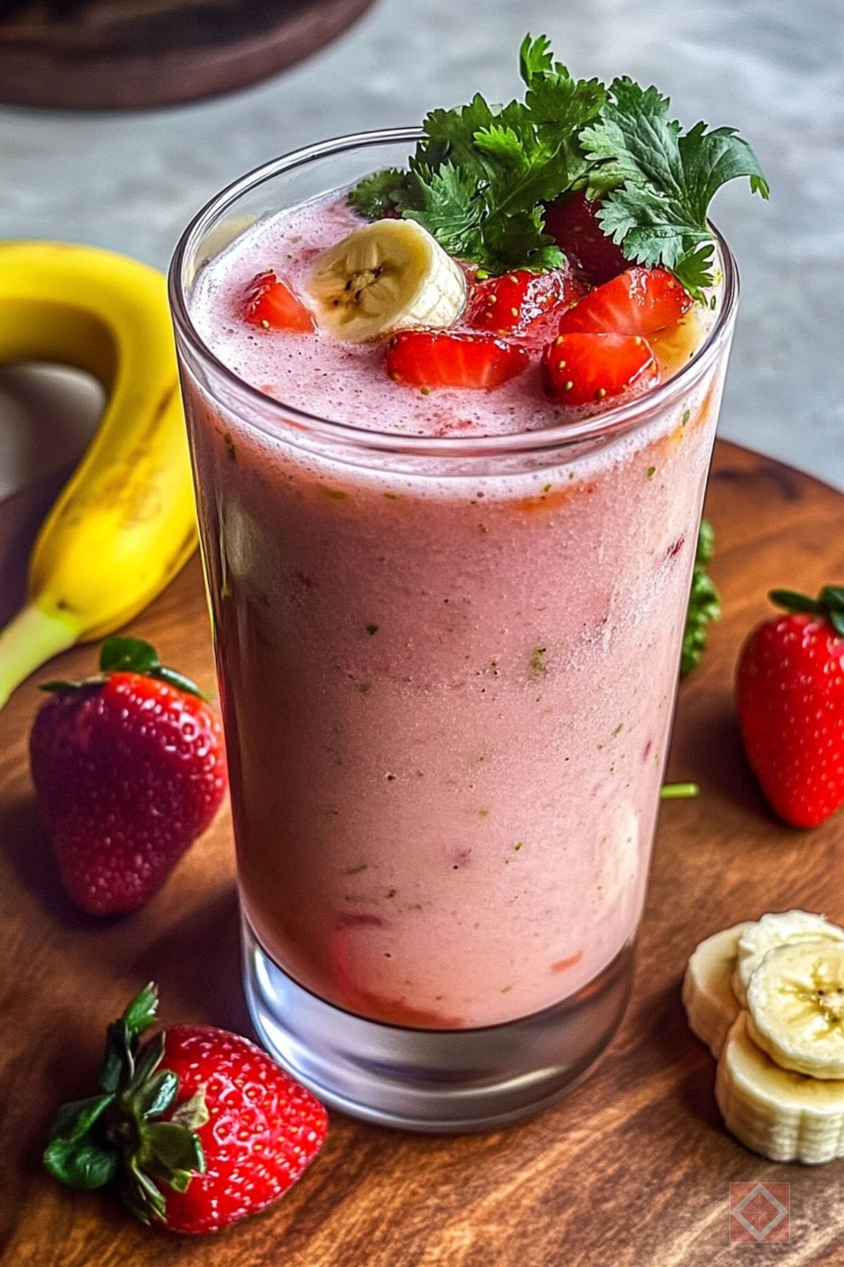 Easy Cilantro Strawberry Banana Juicing Recipe For a Morning Boost 4 Easy Cilantro Strawberry Banana Juicing Recipe For a Morning Boost - Cilantro Strawberry Banana Juice pin 1 midia