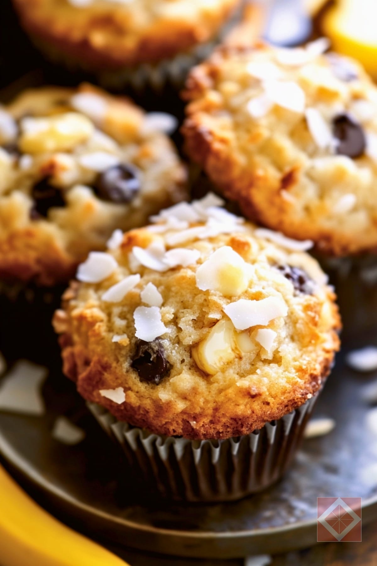 11 Easy Recipes for Breakfast Bliss You Can Make in Minutes 11 11 Easy Recipes for Breakfast Bliss You Can Make in Minutes - Coconut Banana Muffins pin 1 midia