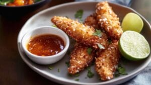 Perfectly Crispy Chicken Strips with Coconut Coating 1 Perfectly Crispy Chicken Strips with Coconut Coating - Coconut Chicken Strips midia