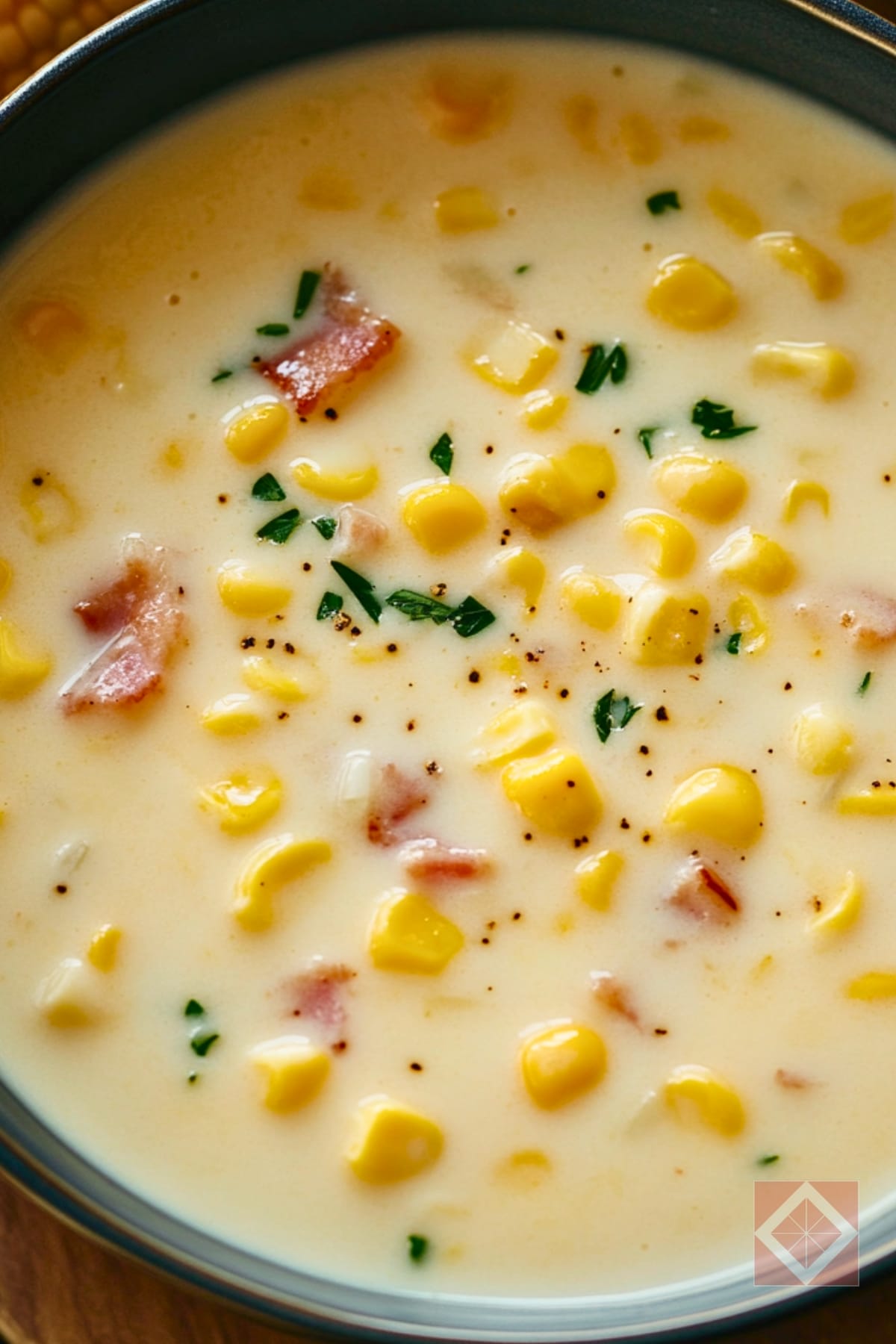 Best Fresh Corn Chowder One Pot Recipe to Warm Your Soul - Corn Chowder pin 1 midia