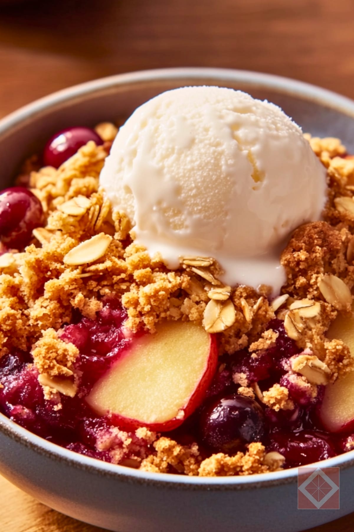 15 Easy Dessert Recipes That’ll Make You Look Like a Baking Pro (Without Trying That Hard) 11 15 Easy Dessert Recipes That’ll Make You Look Like a Baking Pro (Without Trying That Hard) - Cranberry Apple Almond Crisp pin 1 midia