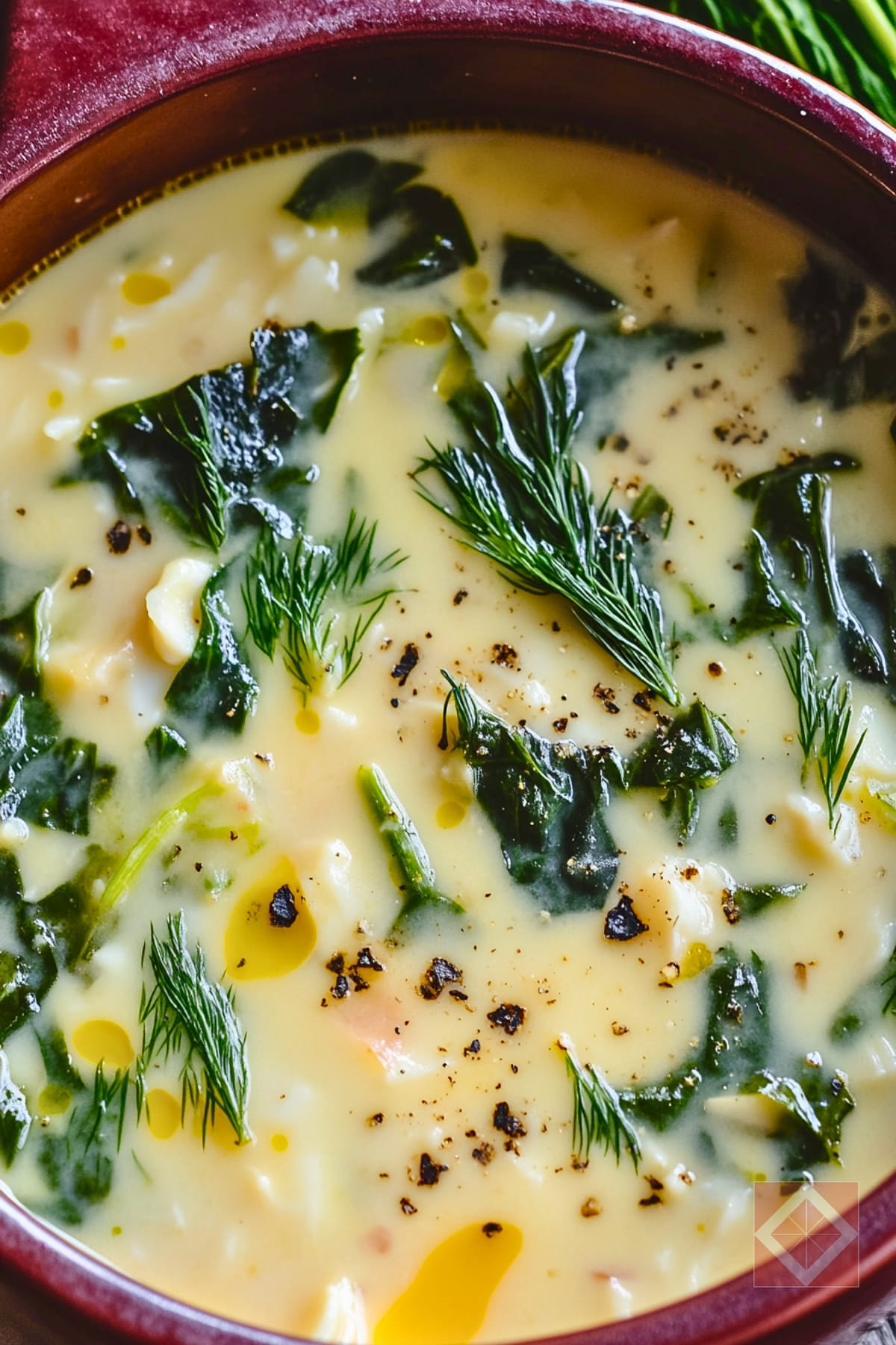 Bright & Creamy Avgolemono Soup with Fresh Greens 3 Bright & Creamy Avgolemono Soup with Fresh Greens - Creamy Avgolemono Soup pin 2 midia 1