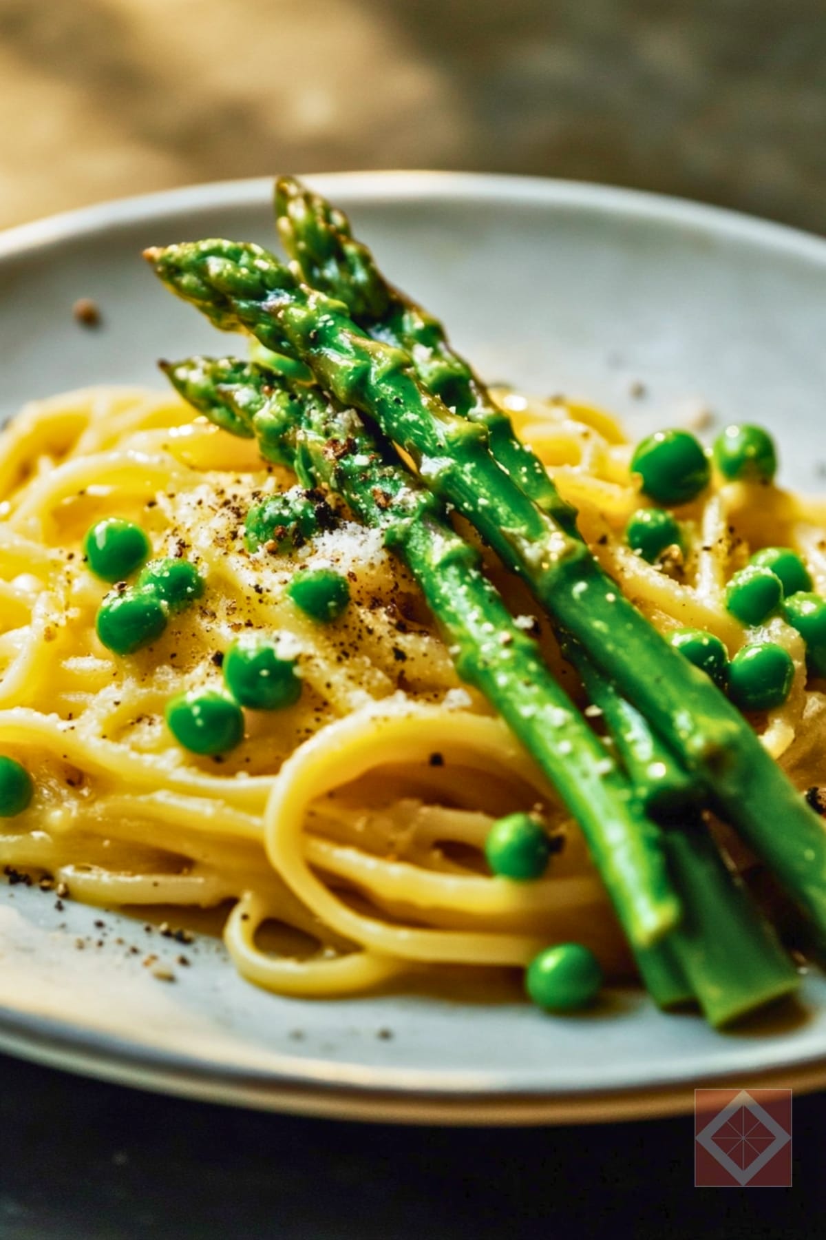 Creamy Cacio e Pepe Pasta with Spring Vegetables Recipe 4 Creamy Cacio e Pepe Pasta with Spring Vegetables Recipe - Creamy Cacio e Pepe Pasta pin 2 midia