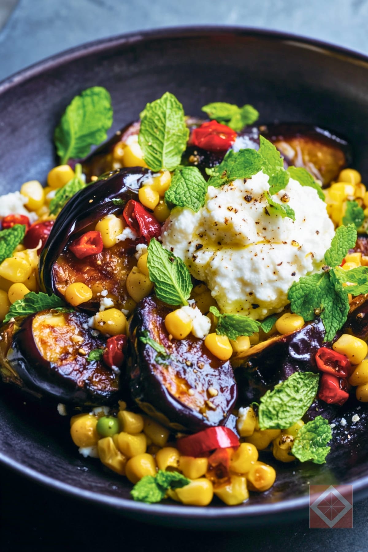 Creamy Ricotta Meets Eggplant & Corn in This Fresh Recipe 3 Creamy Ricotta Meets Eggplant & Corn in This Fresh Recipe - Creamy Ricotta pin 1 midia