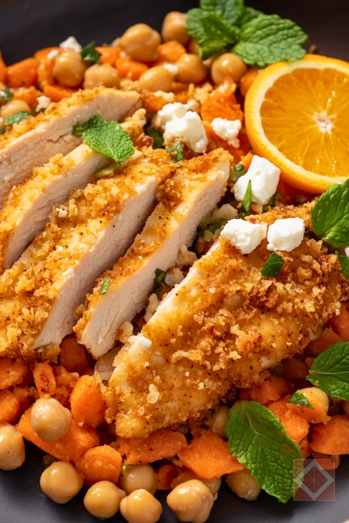 Best Crispy Chicken with Spiced Carrot, Orange & Chickpea Salad One-Pot Recipe 4 Best Crispy Chicken with Spiced Carrot, Orange & Chickpea Salad One-Pot Recipe - Crispy Chicken with Spiced Carrot Orange and Chickpea Salad pin 2 midia
