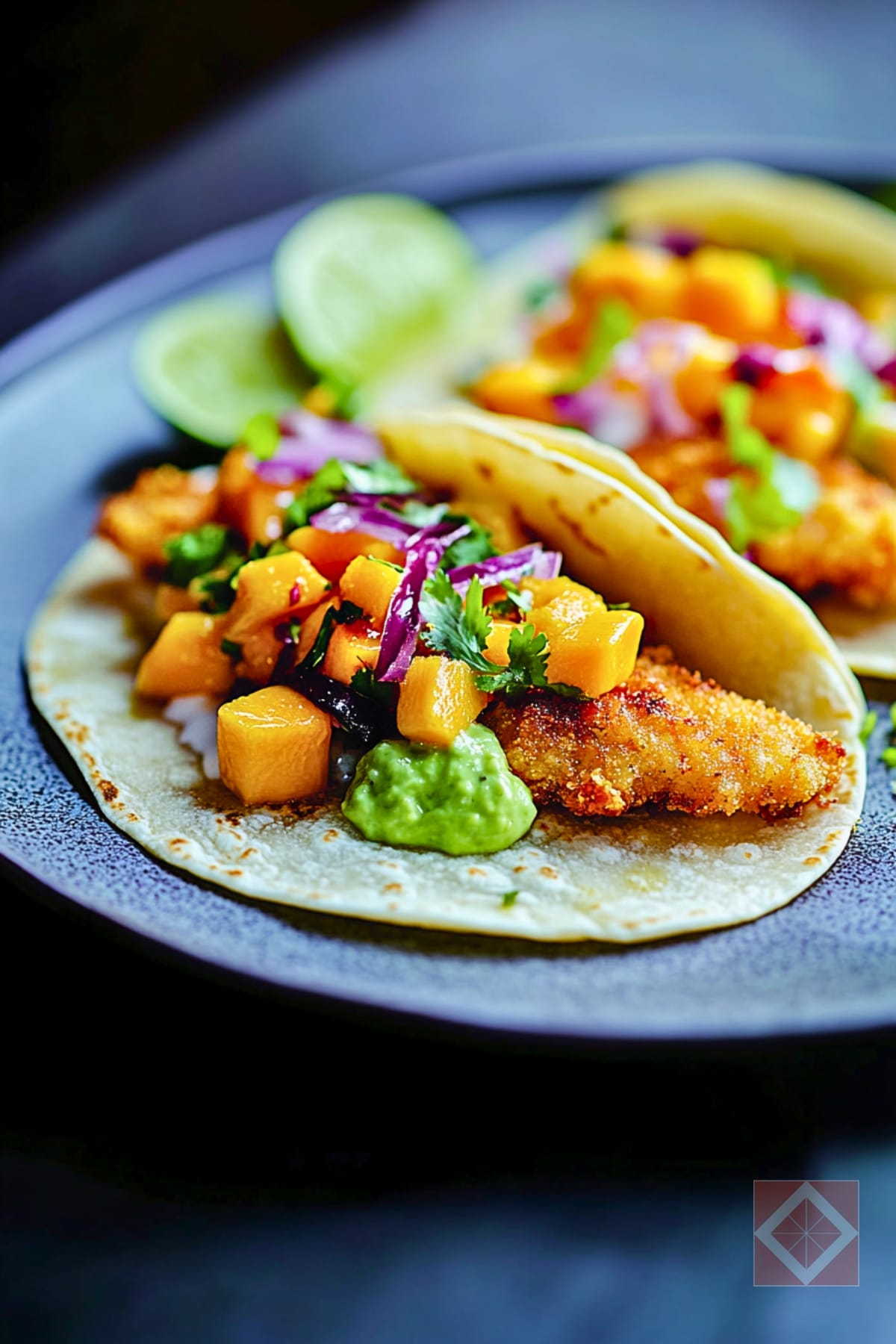 Anti-Inflammation Crispy Fish Tacos with Mango Salsa 4 Anti-Inflammation Crispy Fish Tacos with Mango Salsa - Crispy Fish Tacos with Mango Salsa pin 2 midia