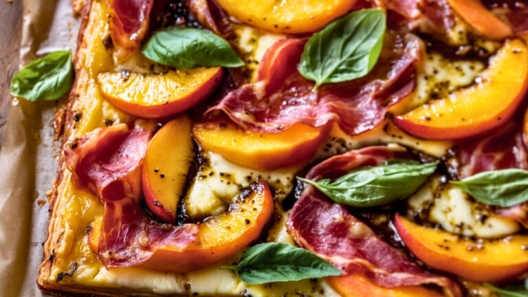 Crispy Prosciutto Tart: An Easy Recipe with Brie & Peaches 10 Crispy Prosciutto Tart: An Easy Recipe with Brie & Peaches - Crispy Prosciutto Tart midia