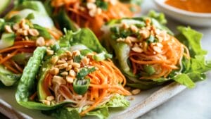 Easy Spring Roll Lettuce Wraps: A Twist on Classic Thai Flavors 1 Easy Spring Roll Lettuce Wraps: A Twist on Classic Thai Flavors - Curried Thai Spring Roll Lettuce Wraps midia