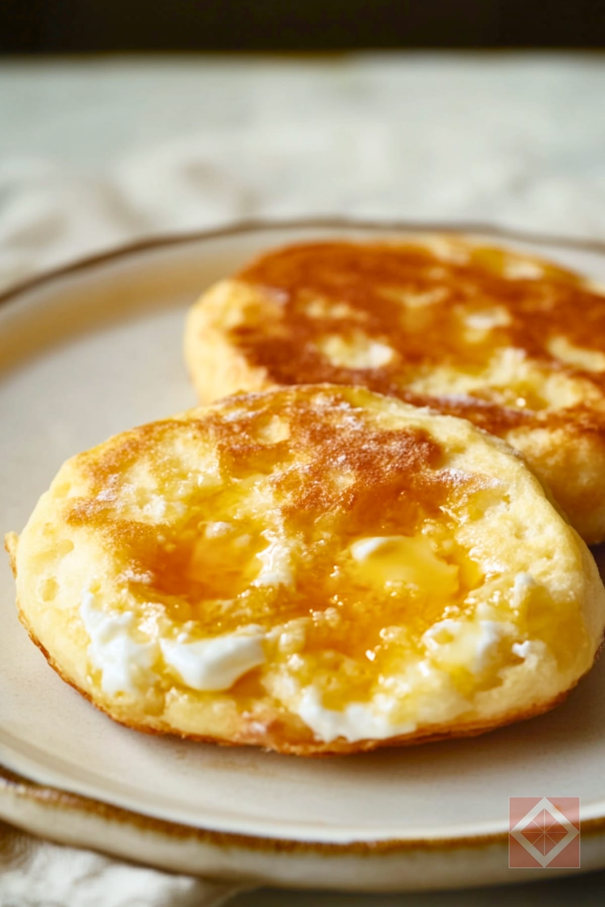 Fluffy No-Knead English Muffins Made Simple 4 Fluffy No-Knead English Muffins Made Simple - English Muffins pin 2 midia