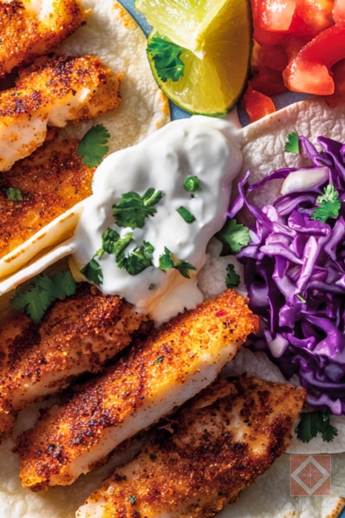 Easy Fish Tacos with Creamy Sriracha Lime Sauce 4 Easy Fish Tacos with Creamy Sriracha Lime Sauce - Famous Fish Tacos pin 2 midia