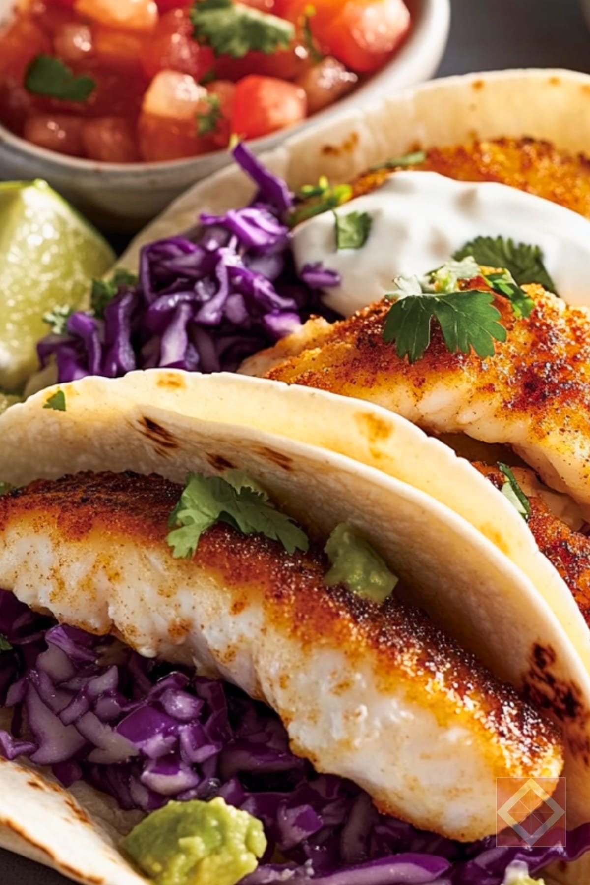 Easy Fish Tacos with Creamy Sriracha Lime Sauce 5 Easy Fish Tacos with Creamy Sriracha Lime Sauce - Famous Fish Tacos pin 3 midia