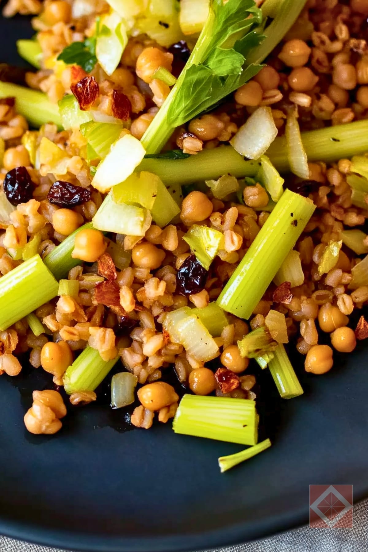 Heart-Healthy Farro Dinner with Crispy Leeks & Chickpeas 2 Heart-Healthy Farro Dinner with Crispy Leeks & Chickpeas - Farro Dinner pin 1 midia