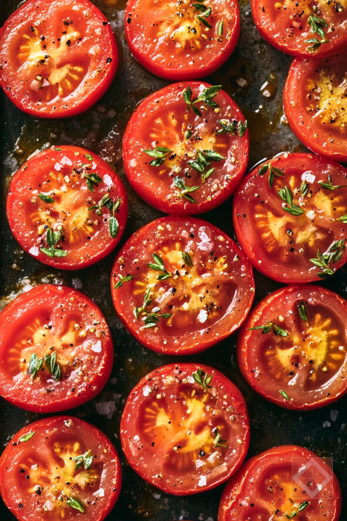 Roasted Tomatoes with Garlic That's Bursting with Flavor 3 Roasted Tomatoes with Garlic That's Bursting with Flavor - Garlic Herb Roasted Tomatoes pin 1 midia