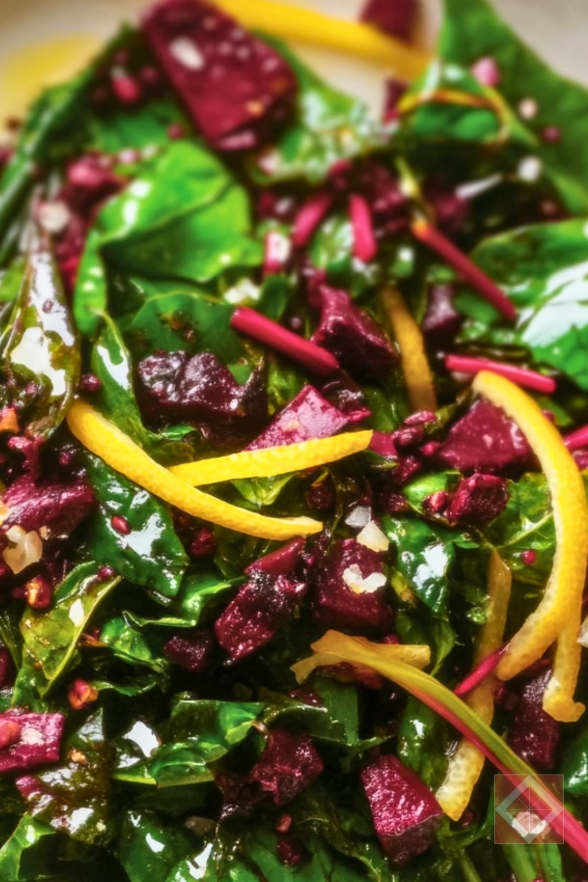 Make the Most of Beet Greens with This Easy Sauté 2 Make the Most of Beet Greens with This Easy Sauté - Garlic Sauteed Beet Greens pin 1 midia