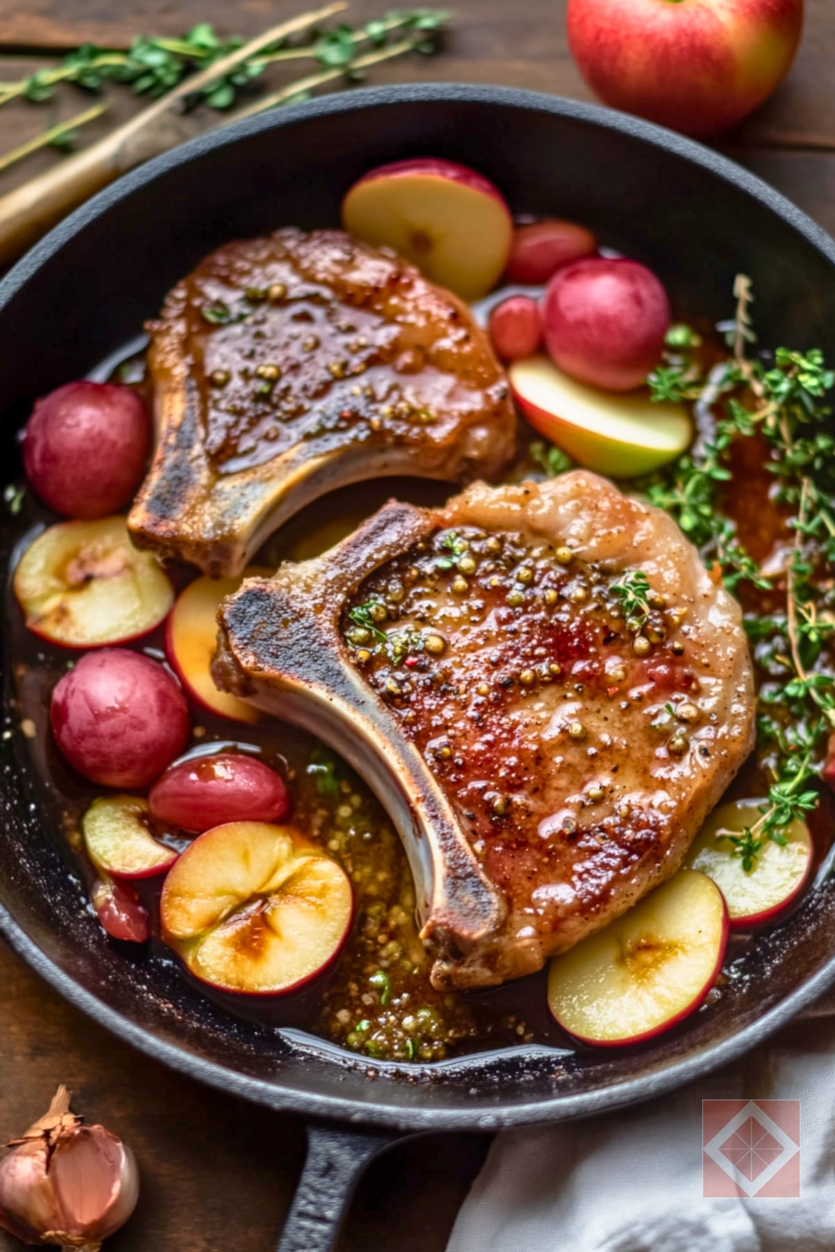 Cozy Fall Dinner Idea: Gingered Apple Pork Chops 2 Cozy Fall Dinner Idea: Gingered Apple Pork Chops - Gingered Apple Pork Chops pin 1 midia