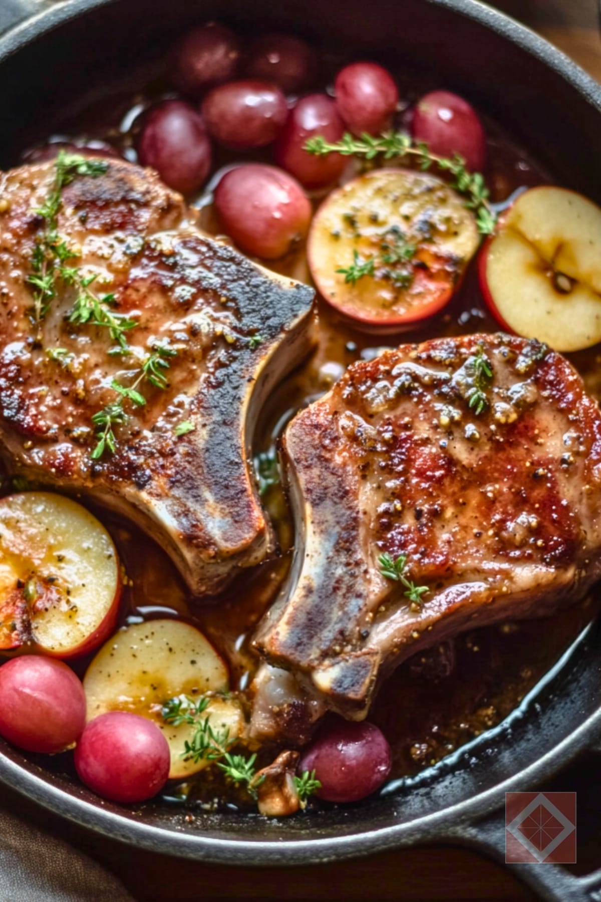 Cozy Fall Dinner Idea: Gingered Apple Pork Chops 3 Cozy Fall Dinner Idea: Gingered Apple Pork Chops - Gingered Apple Pork Chops pin 2 midia 1