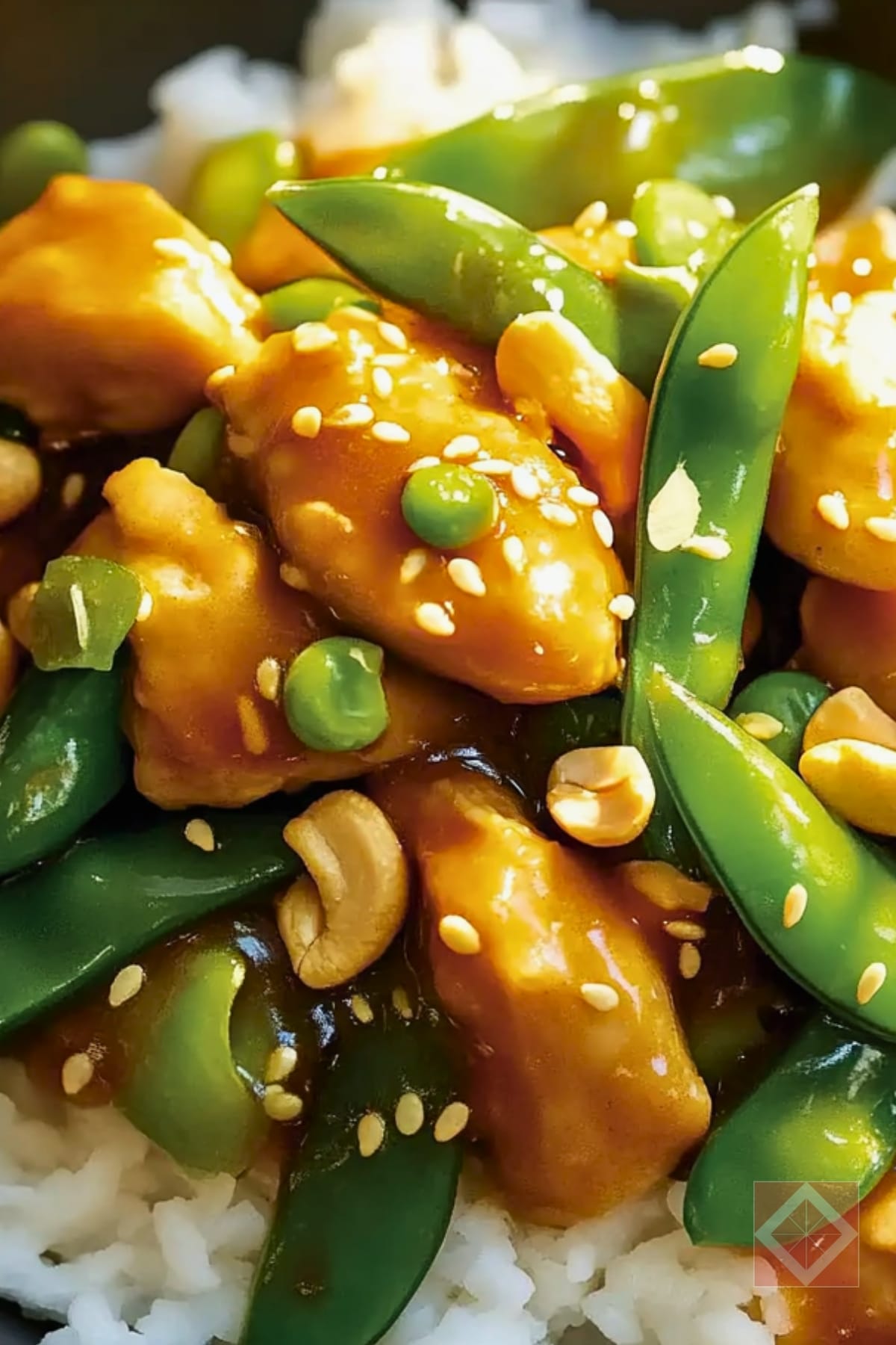 Perfect Ginger Cashew Chicken & Snap Peas Stir-Fry 3 Perfect Ginger Cashew Chicken & Snap Peas Stir-Fry - Gingered Cashew Chicken with Sugar Snap Peas pin 2 midia