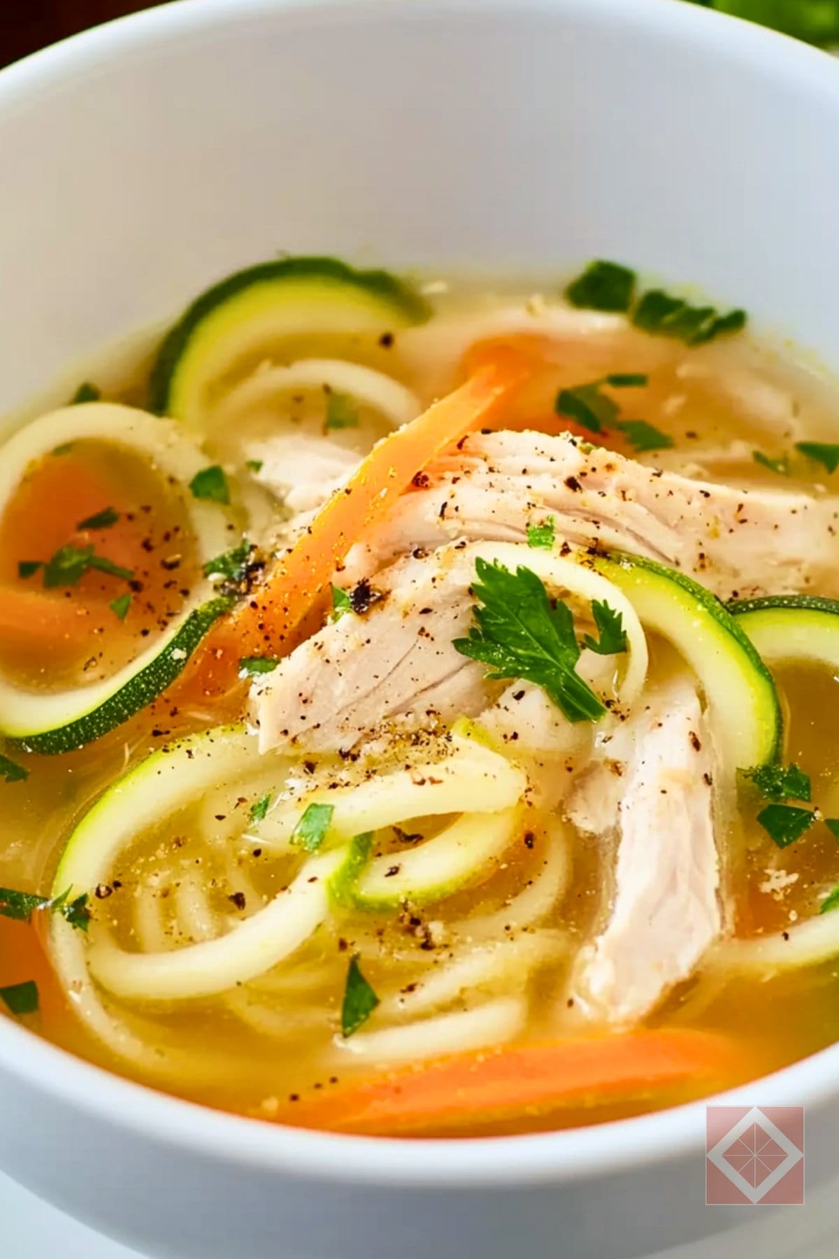 Immune-Boosting Golden Chicken Zoodle Soup Recipe 4 Immune-Boosting Golden Chicken Zoodle Soup Recipe - Golden Chicken Zoodle Soup pin 2 midia