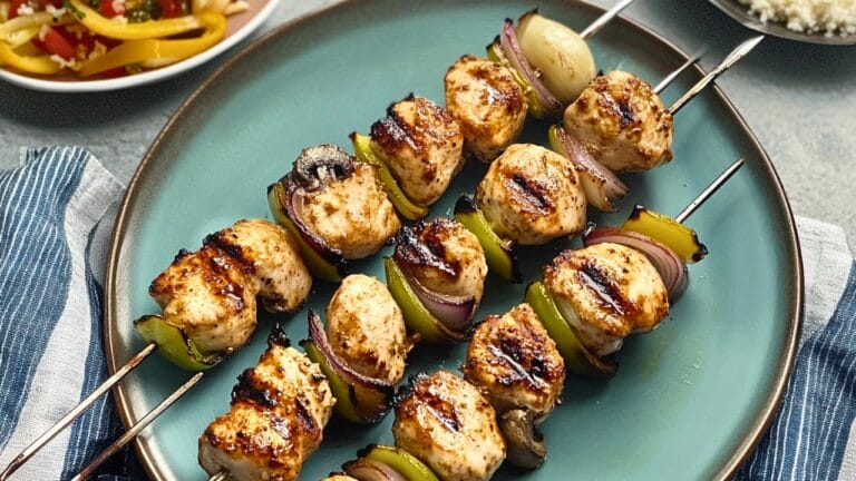 Perfectly Grilled Chicken Kabobs Made Easy on Blackstone Griddle 7 Perfectly Grilled Chicken Kabobs Made Easy on Blackstone Griddle - Grilled Chicken Kabobs midia