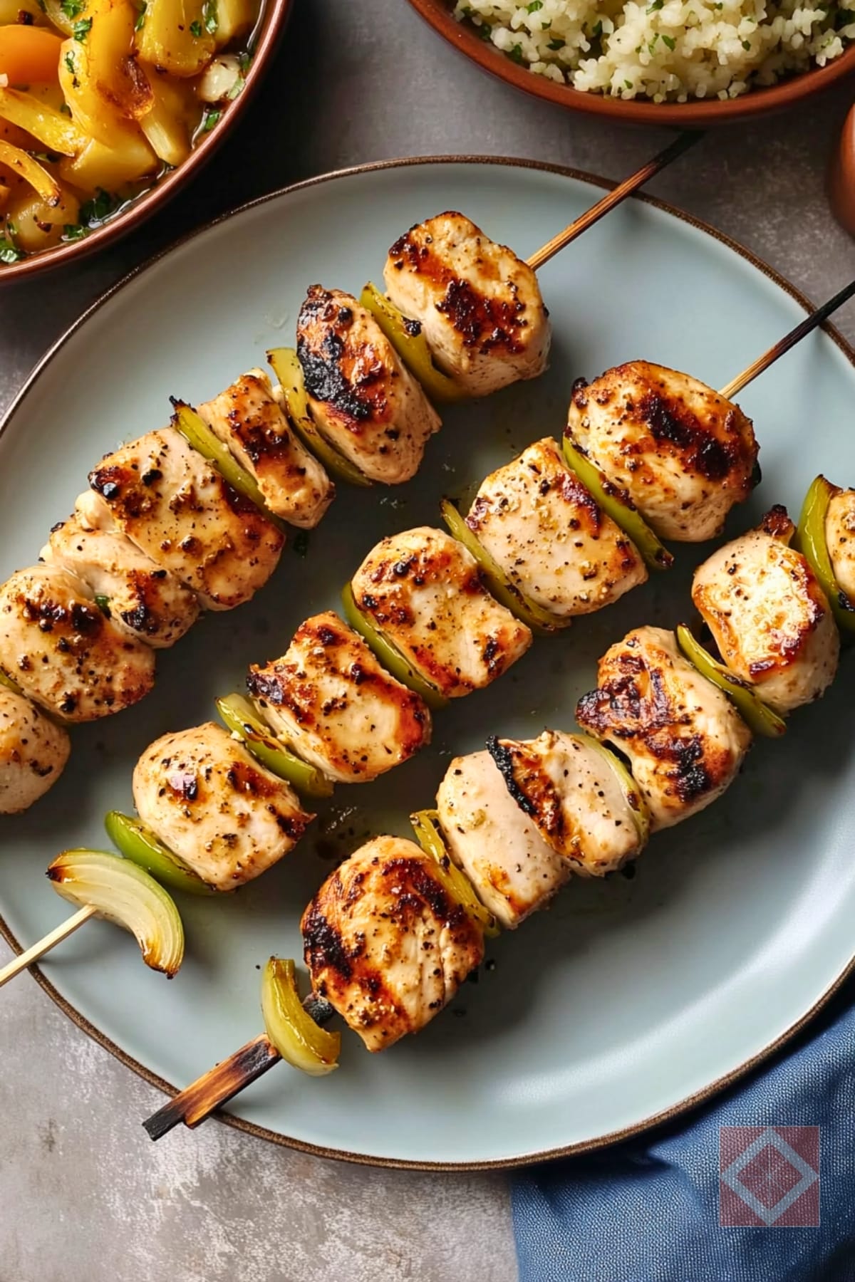 Perfectly Grilled Chicken Kabobs Made Easy on Blackstone Griddle 5 Perfectly Grilled Chicken Kabobs Made Easy on Blackstone Griddle - Grilled Chicken Kabobs pin 2 midia