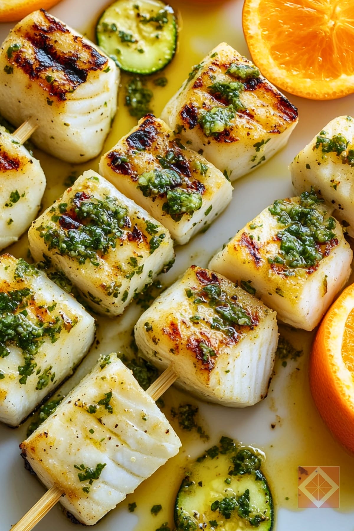 10 Healthy Seafood Recipes to Revitalize Your Dinner Routine 5 10 Healthy Seafood Recipes to Revitalize Your Dinner Routine - Grilled Halibut Skewers with Orange Chimichurri pin 1 midia