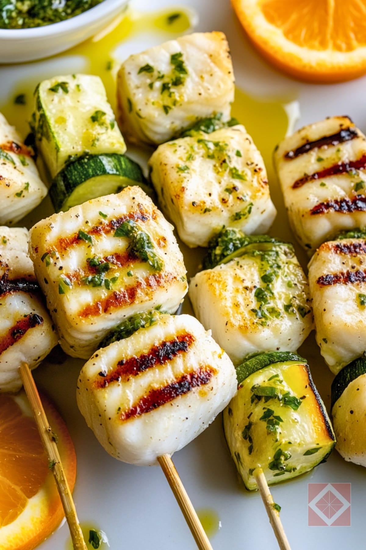 Flavor-Packed Halibut Skewers with Orange Chimichurri 4 Flavor-Packed Halibut Skewers with Orange Chimichurri - Grilled Halibut Skewers with Orange Chimichurri pin 2 midia