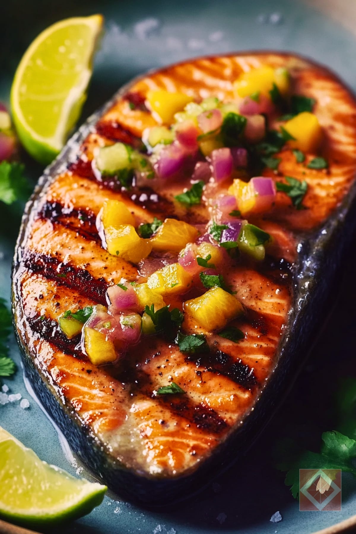 10 Healthy Seafood Recipes to Revitalize Your Dinner Routine 10 10 Healthy Seafood Recipes to Revitalize Your Dinner Routine - Grilled Salmon Steaks with Fruit Salsa pin 1 midia