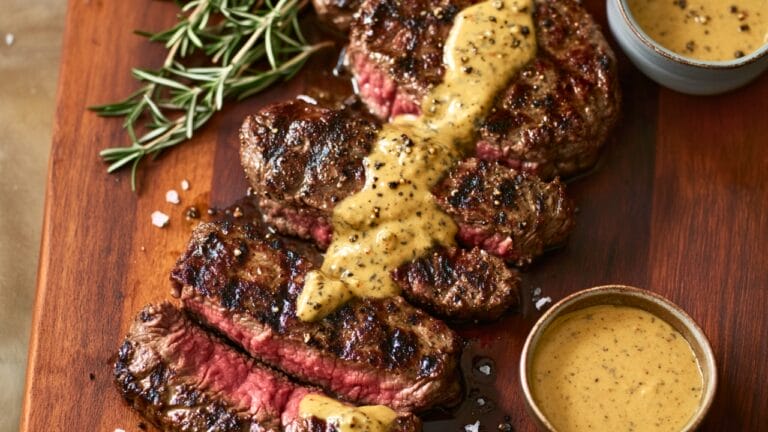 Grilled Steak with Mustard-Pepper Sauce (So Good, You Might Never Order Out Again) 7 Grilled Steak with Mustard-Pepper Sauce (So Good, You Might Never Order Out Again) - Grilled Steak Recipe with Mustard Pepper Sauce midia
