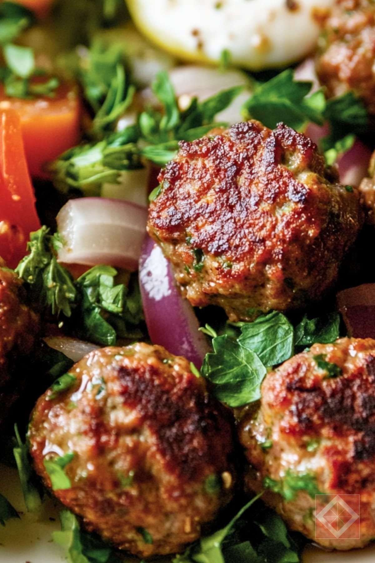 14 High-Protein Meat Recipes That Are Actually Healthy (And Crazy Delicious!) 9 14 High-Protein Meat Recipes That Are Actually Healthy (And Crazy Delicious!) - Healthy Mediterranean Lamb Meatballs pin 1 midia