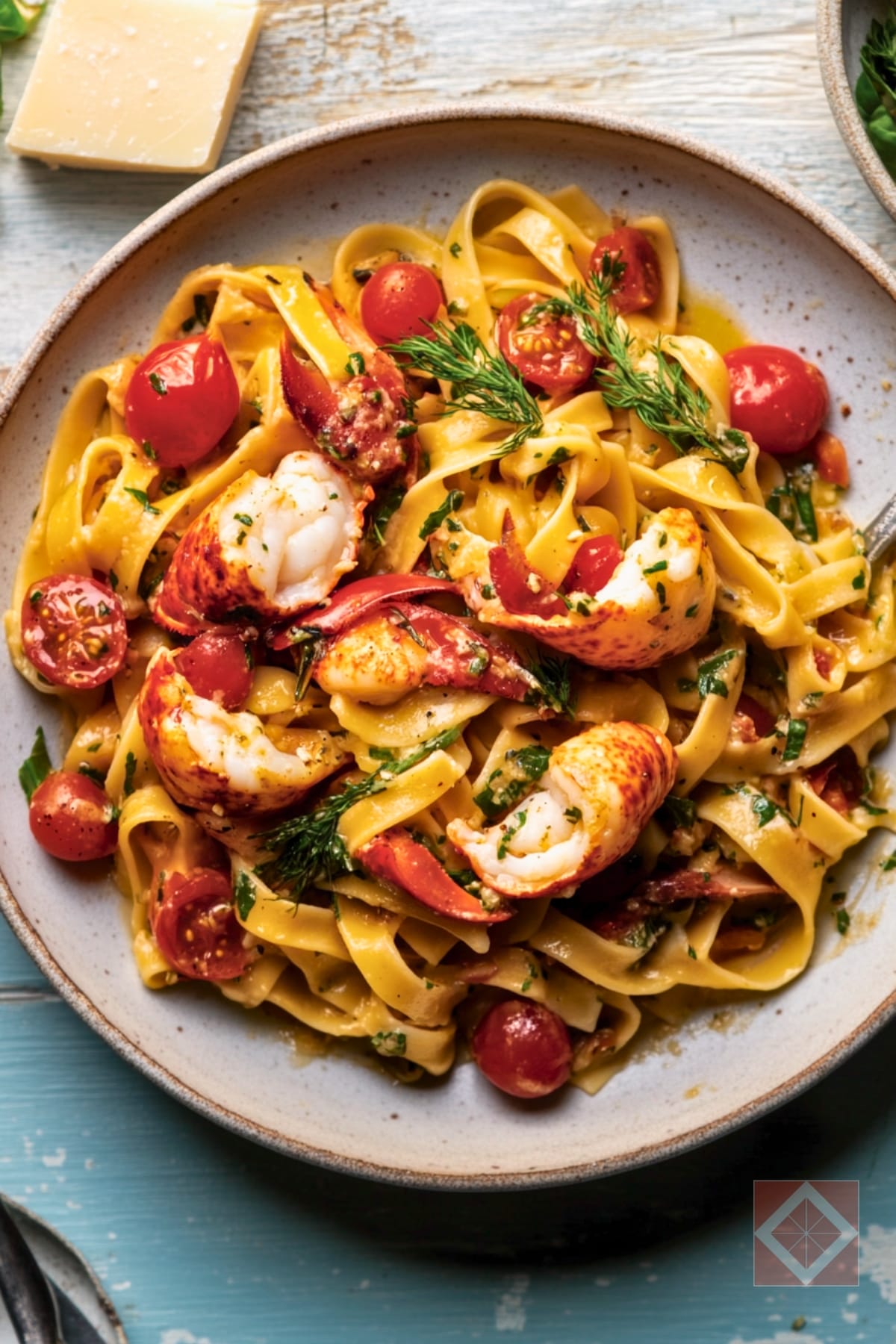 Herby Lobster Tagliatelle with a Mediterranean Twist 3 Herby Lobster Tagliatelle with a Mediterranean Twist - Herby Lobster Tagliatelle pin 2 midia