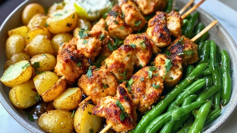 Homemade Chicken Kebabs with Potatoes & Green Beans One-Pot Recipe 6 Homemade Chicken Kebabs with Potatoes & Green Beans One-Pot Recipe - Homemade Chicken Kebabs with Potatoes and Green Beans midia
