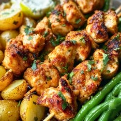 Homemade Chicken Kebabs with Potatoes & Green Beans One-Pot Recipe 5 Homemade Chicken Kebabs with Potatoes & Green Beans One-Pot Recipe - Homemade Chicken Kebabs with Potatoes and Green Beans midia