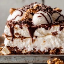 An Easy Sweet-and-Salty Showstopper: Ice Cream Pretzel Cake 5 An Easy Sweet-and-Salty Showstopper: Ice Cream Pretzel Cake - Ice Cream Pretzel Cake midia