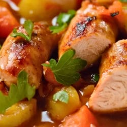 Easy Italian Braised Chicken Sausage Slow Cooker Recipe for Meal Prep 4 Easy Italian Braised Chicken Sausage Slow Cooker Recipe for Meal Prep - Italian Braised Chicken Sausages midia