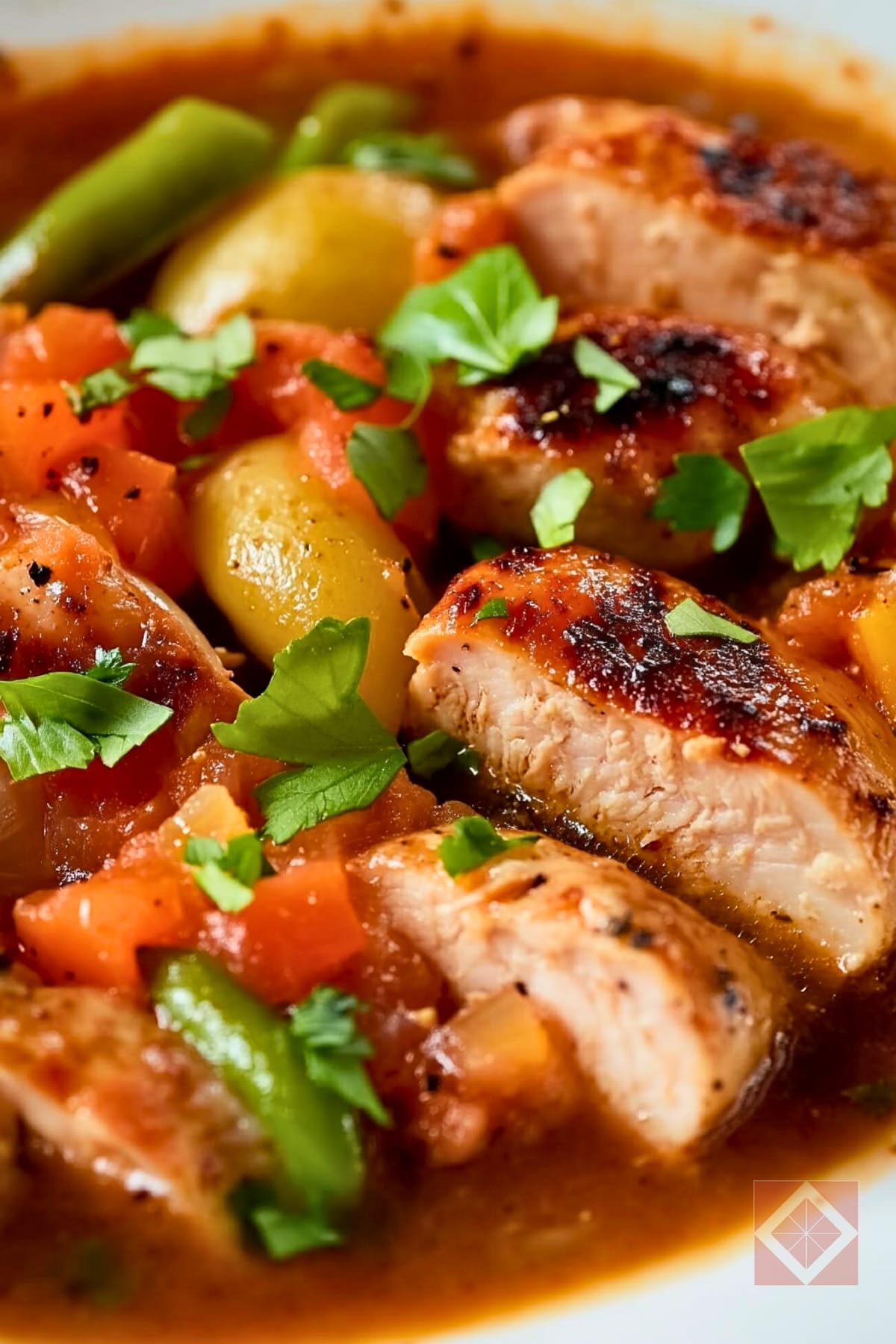 Easy Italian Braised Chicken Sausage Slow Cooker Recipe for Meal Prep 2 Easy Italian Braised Chicken Sausage Slow Cooker Recipe for Meal Prep - Italian Braised Chicken Sausages pin 1 midia