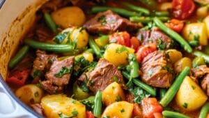 Easy Lamb Stew with Green Beans Tomatoes & Basil One-Pot Recipe 1 Easy Lamb Stew with Green Beans Tomatoes & Basil One-Pot Recipe - Lamb Stew with Green Beans Tomatoes and Basil midia
