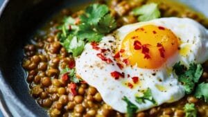Heartwarming Lentil Curry with Yogurt & Perfect Poached Eggs for Dinner 1 Heartwarming Lentil Curry with Yogurt & Perfect Poached Eggs for Dinner - Lentil Curry midia