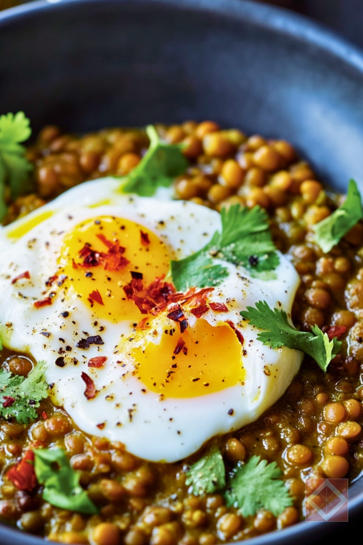 Heartwarming Lentil Curry with Yogurt & Perfect Poached Eggs for Dinner 3 Heartwarming Lentil Curry with Yogurt & Perfect Poached Eggs for Dinner - Lentil Curry pin 1 midia