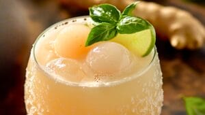 This Lychee & Ginger Beer Drink Is a Must-Try 1 This Lychee & Ginger Beer Drink Is a Must-Try - Lychee and Ginger Beer Cooler Cocktail midia